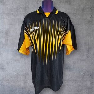 Vintage Lotto Deadstock 80s Black & Yellow Soccer Jersey Size XL‎ Men's NWT D31